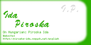 ida piroska business card